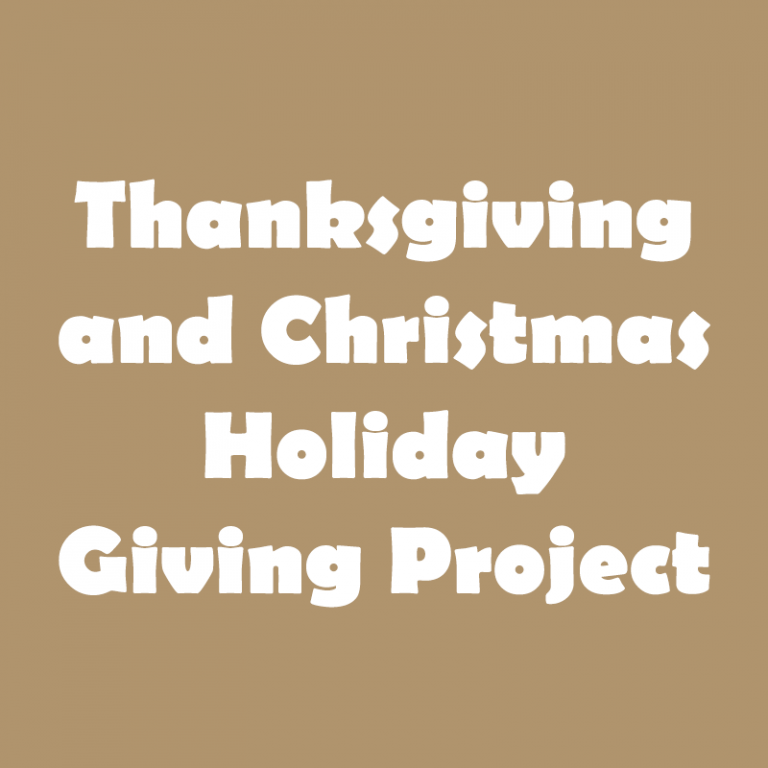 Thanksgiving and Christmas Holiday Giving Project